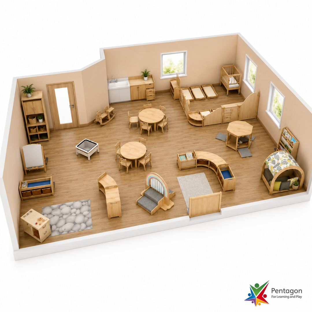 Sticker graphic representing Millhouse Complete Nursery Classroom — Under 2s